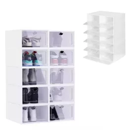 Modularer Schuhschrank mit 10 Fächern, Kunststoff