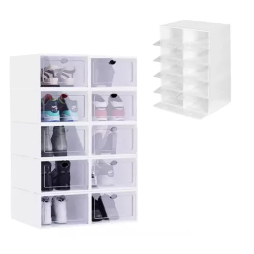 Modularer Schuhschrank mit 10 Fächern, Kunststoff