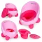 Töpfchen mit herausnehmbarem Einsatz, rutschfeste Füße rosa