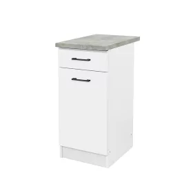 Praktik 40 Unterschrank 1 Tür 1 Schublade, weiß-weiß