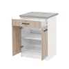 Praktik 60 Unterschrank 2 Türen 1 Schublade, Eiche weiß-sonoma