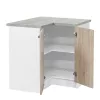 Praktik 90 Eckschrank unten 2 Türen, Eiche weiß-sona
