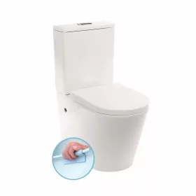   Paulo spülrandlose Toilettenkombination mit Boden-/Rückspülung und weich schließendem Sitz