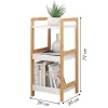 Bücherregal mit Bambusrahmen 29x30,5x72 cm