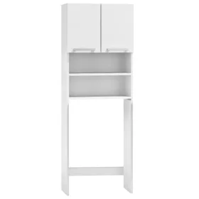 Weißer Waschmaschinenschrank 64x30x183 cm