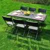 Klappbarer Gartentisch mit Rattan-Effekt