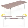 Ausziehbarer Gartentisch 180-240 cm für 12 Personen, beige