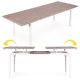 Ausziehbarer Gartentisch 180-240 cm für 12 Personen, beige