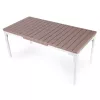 Ausziehbarer Gartentisch 180-240 cm für 12 Personen, beige