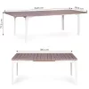 Ausziehbarer Gartentisch 180-240 cm für 12 Personen, beige