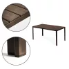 6 Sitzer Gartentisch 156x78 cm Polywood braun