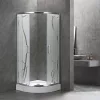 Spirit Bamboo 80x80 cm gebogene Duschkabine mit Duschwanne