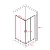 Spirit Bamboo 90x90 cm quadratische Duschabtrennung, ohne Duschwanne