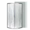 Spirit Bamboo 90x90 cm gebogene Duschkabine ohne Duschwanne