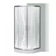 Spirit Bamboo 90x90 cm gebogene Duschkabine mit Duschwanne