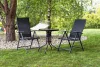 Runder Gartentisch aus Glas mit Metallgestell 80 cm