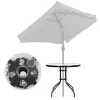 Runder Gartentisch aus Glas mit Metallgestell 80 cm
