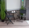 SC90 Metallgestell Glas Couchtisch für Terrasse, halbrund