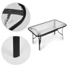Gartentisch aus Glas mit Metallgestell 120x70 cm