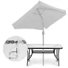 Gartentisch aus Glas mit Metallgestell 120x70 cm