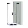 Spirit Clear 80x80 cm quadratische Duschkabine mit Duschwanne schwarz