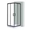 Spirit Clear 80x80 cm quadratische Duschkabine mit Duschwanne schwarz
