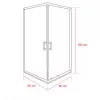 Spirit Clear 80x80 cm quadratische Duschabtrennung ohne Duschwanne schwarz