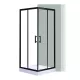 Spirit Clear 90x90 cm quadratische Duschkabine mit Duschwanne schwarz
