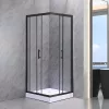 Spirit Clear 90x90 cm quadratische Duschkabine mit Duschwanne schwarz