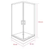 Spirit Clear 90x90 cm quadratische Duschkabine mit Duschwanne schwarz