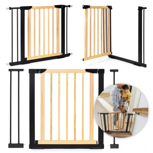 Sicherheitsgeländer für Treppen und Türen 74-100 cm aus Metall und Holz