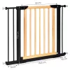 Sicherheitsgeländer für Treppen und Türen 74-100 cm aus Metall und Holz