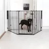 Sicherheitsgeländer 5 Platten 60 cm Metall schwarz