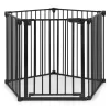 Sicherheitsgeländer 5 Platten 60 cm Metall schwarz