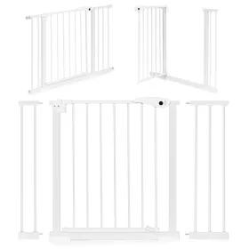   Sicherheitsschiene 74-105 cm für Treppen und Türen Stahl weiß