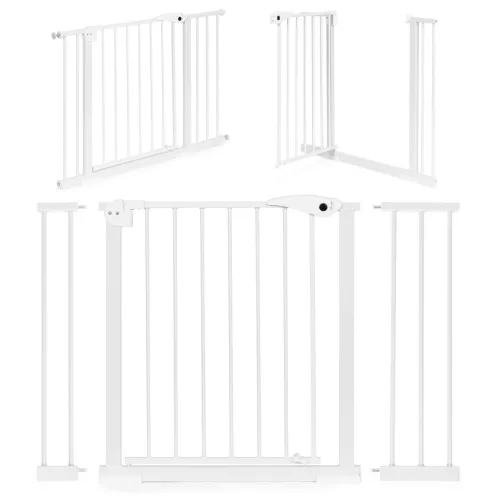 Sicherheitsschiene 74-105 cm für Treppen und Türen Stahl weiß