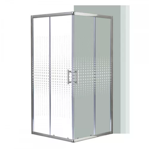 Spirit Matrix 80x80 cm quadratische Duschkabine ohne Duschwanne