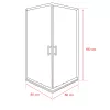 Spirit Matrix 80x80 cm quadratische Duschkabine ohne Duschwanne