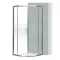 Spirit Matrix 80x80 cm gebogene Duschkabine ohne Duschwanne