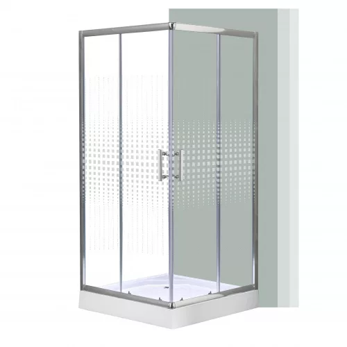 Spirit Matrix 90x90 cm quadratische Duschkabine mit Duschwanne