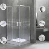 Spirit Matrix 90x90 cm quadratische Duschkabine mit Duschwanne