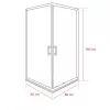 Spirit Matt 80x80 cm quadratische Duschkabine mit Duschwanne