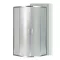 Spirit Matt 80x80 cm gebogene Duschkabine ohne Duschwanne