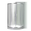 Spirit Matt 80x80 cm gebogene Duschkabine mit Duschwanne