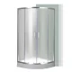 Spirit Matt 80x80 cm gebogene Duschkabine mit Duschwanne