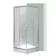 Spirit Matt 90x90 cm quadratische Duschkabine mit Duschwanne
