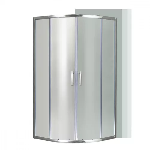 Spirit Matt 90x90 cm gebogene Duschkabine ohne Duschwanne