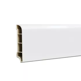 Vinyl SPC-Bodenkanten schneeweiß 2400x60x12 mm