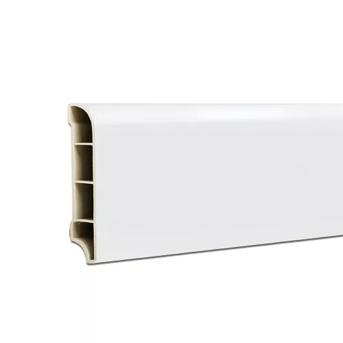 Vinyl SPC-Bodenkanten schneeweiß 2400x60x12 mm