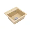 Nia quadratischer Einzelwaschtisch aus Granit mit Siphon beige